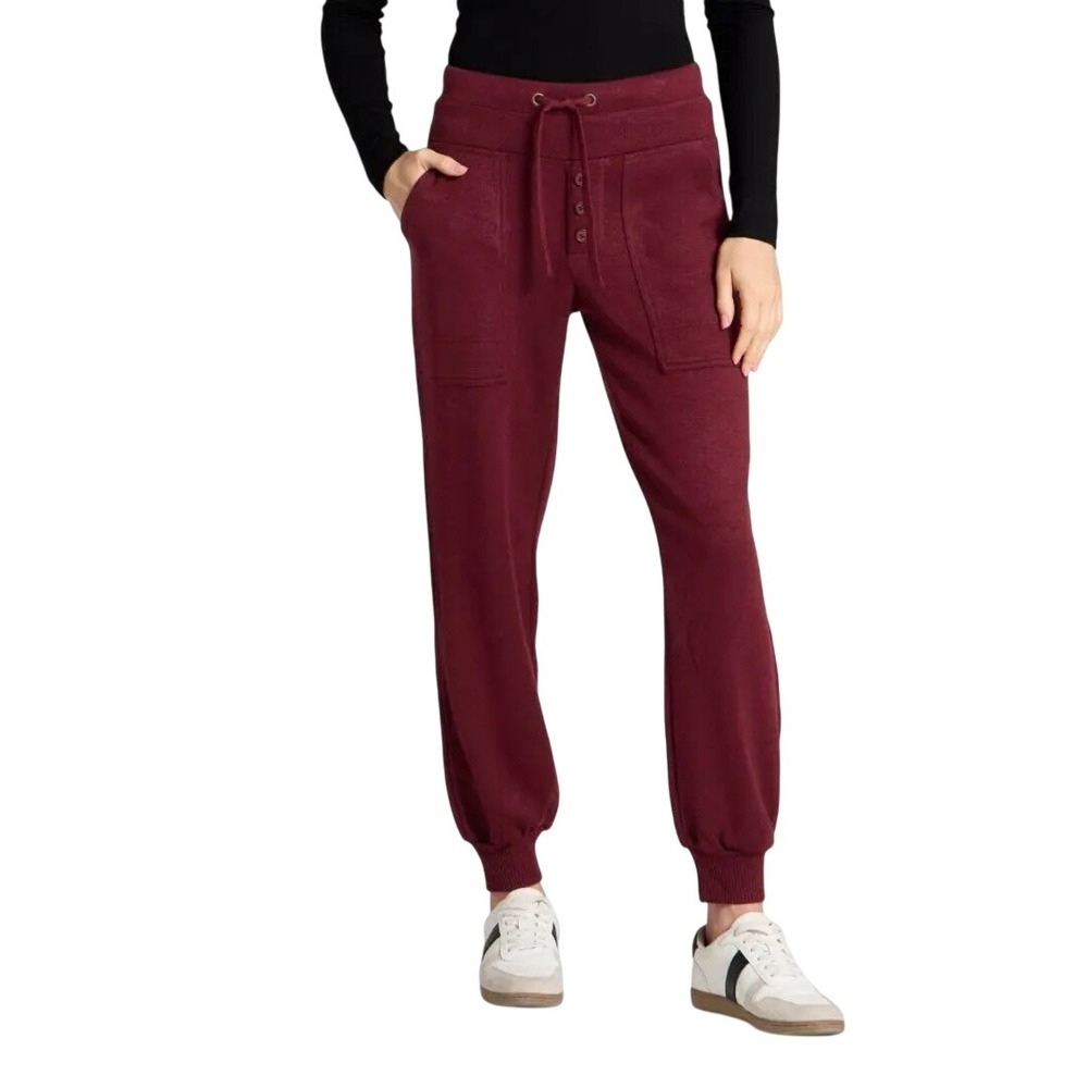 Universal Thread Women's Burgundy High Rise Knit Drawstring Jogger Pants Size S